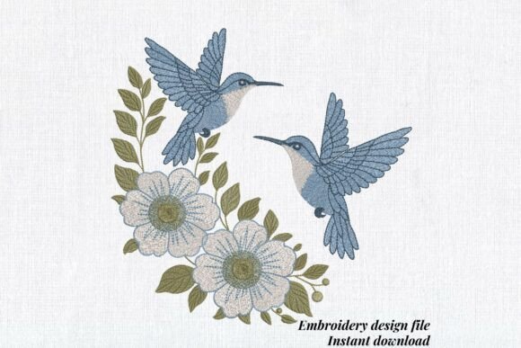 A Designer's Review: Blue Hummingbirds Flowes for Seasonal Projects