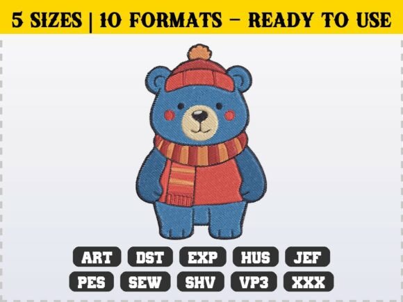 A Designer's Review of the Kids Winter Bear Embroidery Design