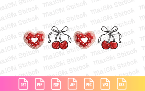 A Sweet Heart Cookie Embroidery Design for Valentine Projects