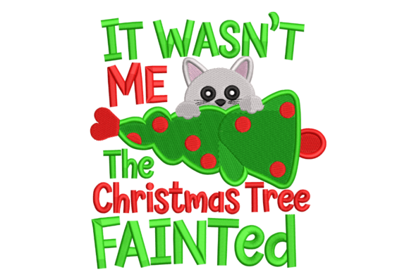 An Embroidery Designer Reviews the Cat Christmas Tree Fainted Design