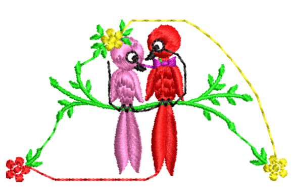 Colorful Birds on Branch: A Professional Embroidery Design Review