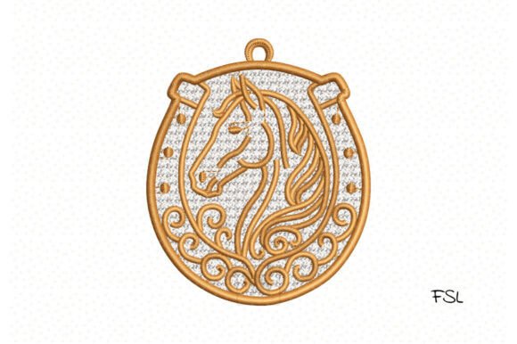 Crafting Elegance: The FSL Golden Horseshoe Embroidery Design