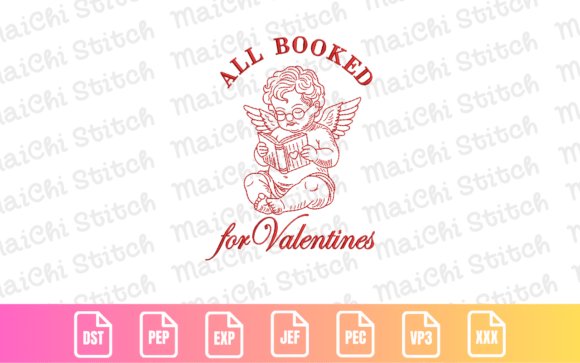 Elegant Cupid Book Lover Embroidery: A Designer's Review