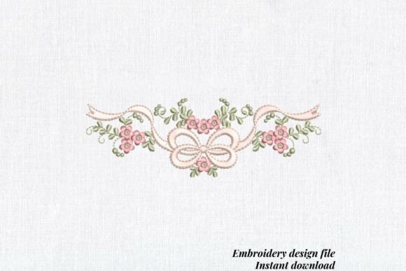 Floral Baby Girl Bow Embroidery Design Review