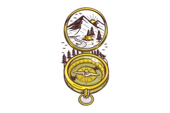 Mountain Compass: A Versatile Embroidery Design for Craft Fair Success