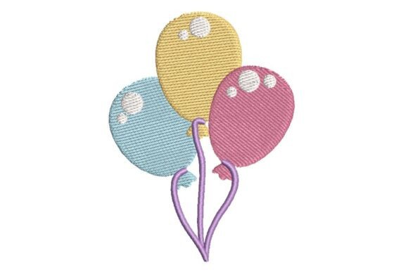 Review: Festive Pastel Balloons Embroidery Design